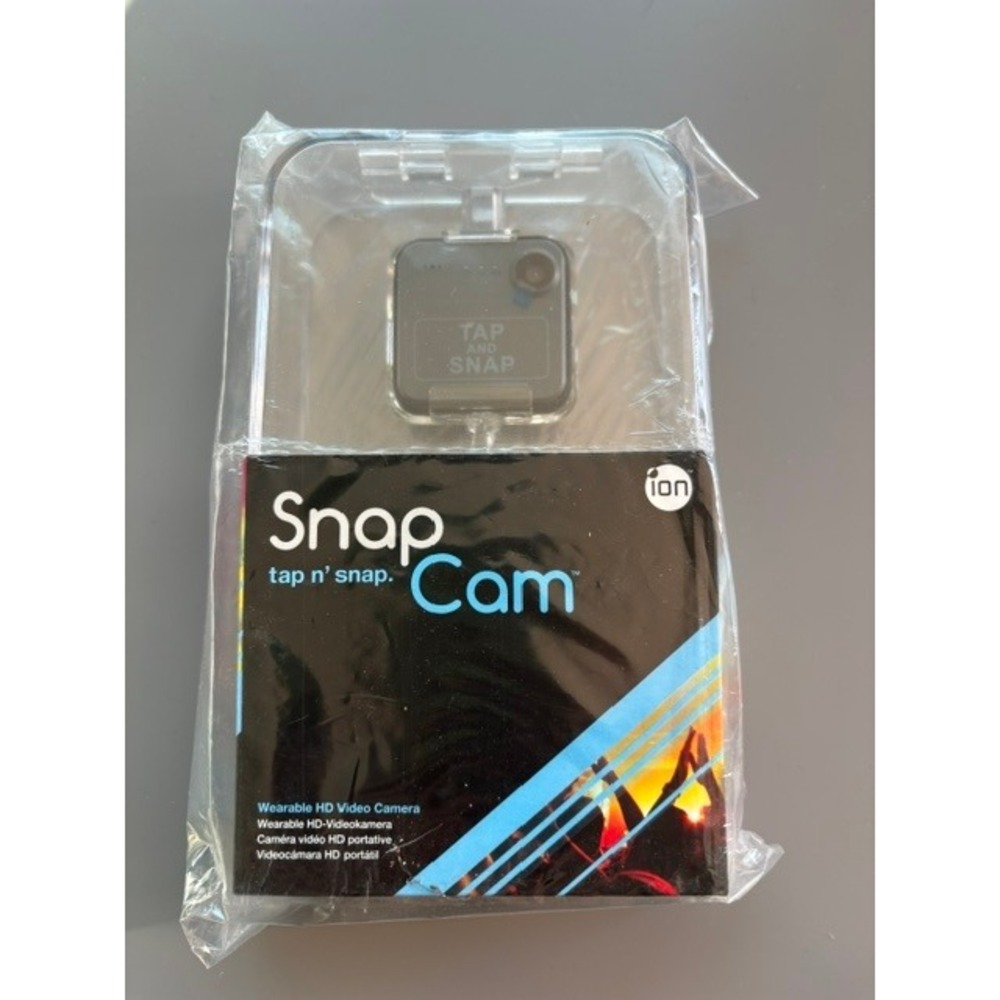 iON SnapCam Wearable HD Video Camera Black 1045 Wi-Fi Bluetooth Splashproof NEW